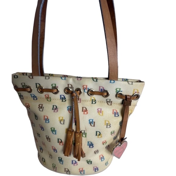 Dooney & Bourke Handbags - 💖 #223 Dooney & Bourke Vintage Y2K Rainbow Monogram Bucket Bag